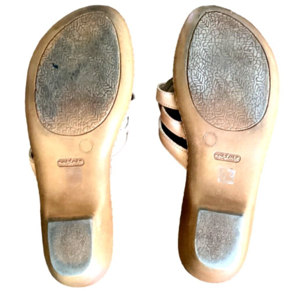 Nurture Woven Leather Cushioned Thong Sandals 7M Peach/Nude 275A - Picture 8 of 8